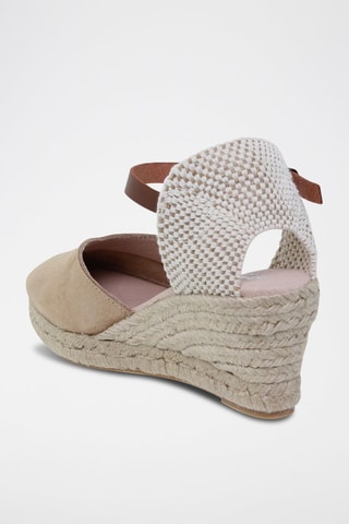 Espadrilles compensées en cuir  Blusandal - Marron