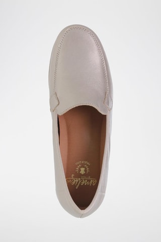 Mocassins compensés en cuir - Argenté