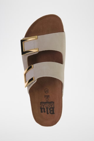 Ciabatte in pelle scamosciata - Taupe