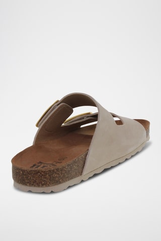 Ciabatte in pelle scamosciata - Taupe