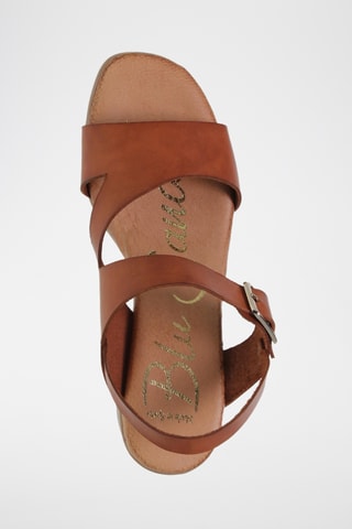 Sandales à talons en cuir - Marron