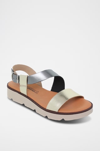 Sandales en cuir - Doré