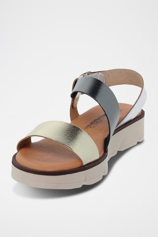 Sandales en cuir - Doré