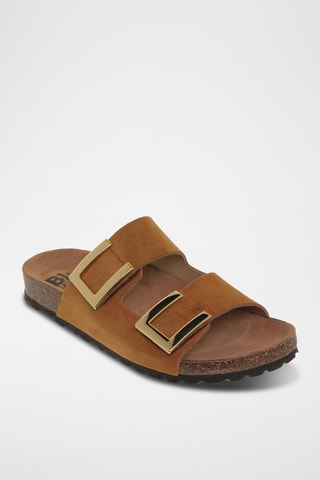 Ciabatte in pelle scamosciata - Marrone