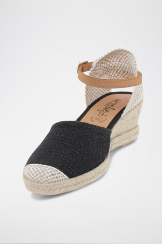 Espadrilles compensées  Blusandal - Noir, beige et marron