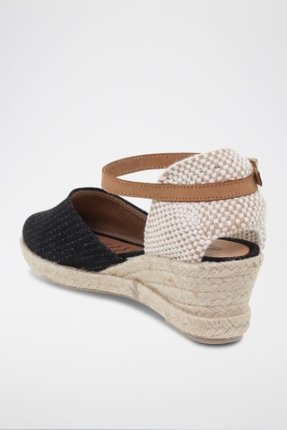 Espadrilles compensées  Blusandal - Noir, beige et marron