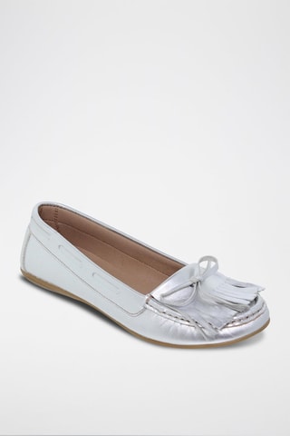 Mocassins en cuir  Blusandal - Argenté