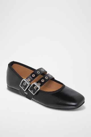 Babies en cuir verni - Noir