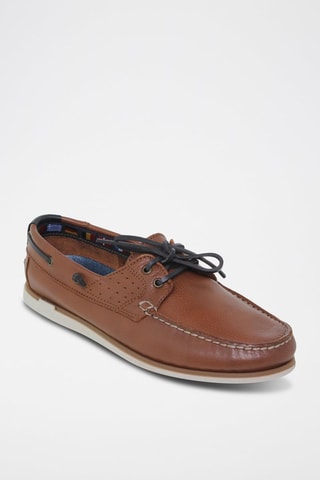 Chaussures bateau en cuir  Blusandal - Marron
