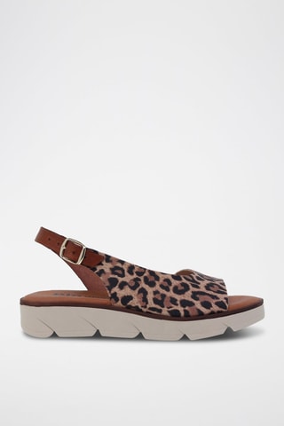 Sandales plateformes en cuir  Blusandal - Noir