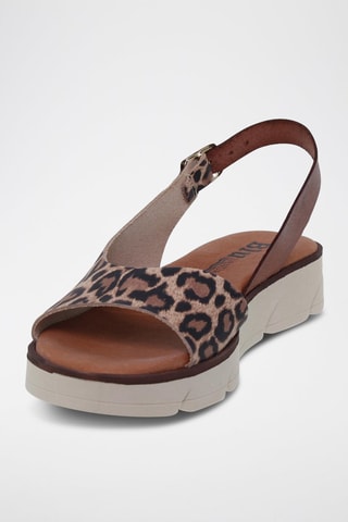 Sandales plateformes en cuir  Blusandal - Noir