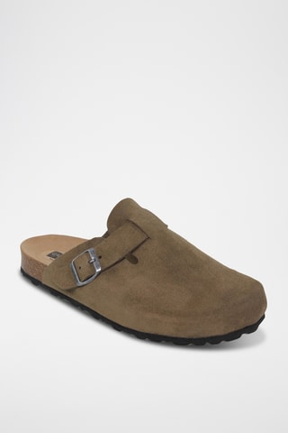 Sabots en nubuck - Kaki