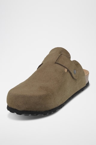 Sabots en nubuck - Kaki