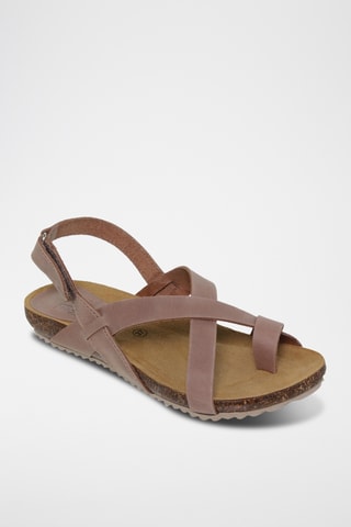 Sandales en nubuck - Taupe