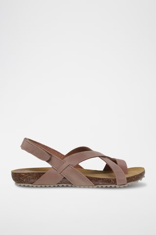 Sandales en nubuck - Taupe