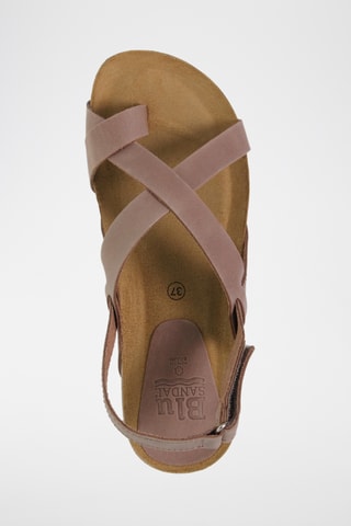 Sandales en nubuck - Taupe