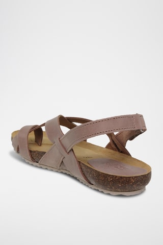 Sandales en nubuck - Taupe
