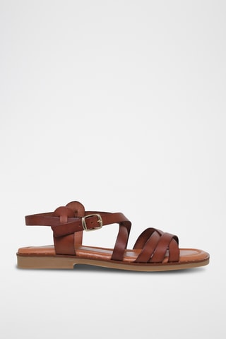 Sandales en cuir - Marron