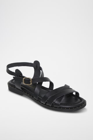 Sandales en cuir - Noir
