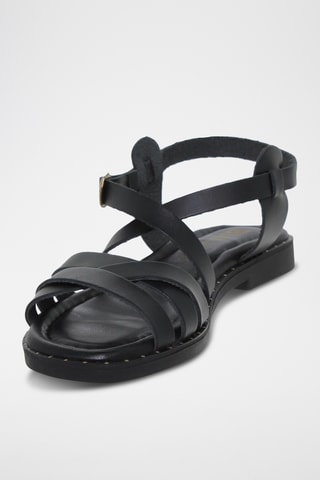 Sandales en cuir - Noir