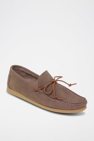Chaussures bateau en cuir  Blusandal - Marron