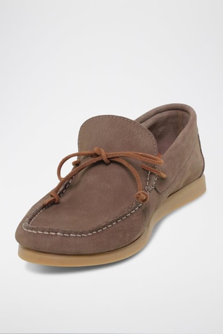 Chaussures bateau en cuir  Blusandal - Marron