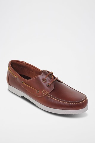 Chaussures bateau en cuir  Blusandal - Marron