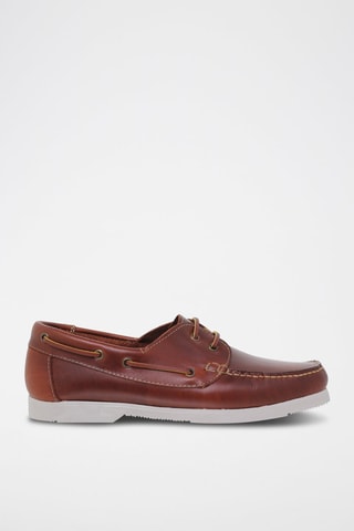 Chaussures bateau en cuir  Blusandal - Marron