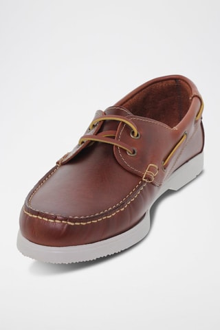 Chaussures bateau en cuir  Blusandal - Marron