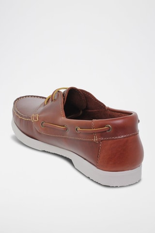 Chaussures bateau en cuir  Blusandal - Marron