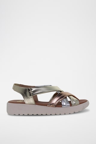 Sandales en cuir - Argenté