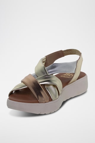 Sandales en cuir - Argenté