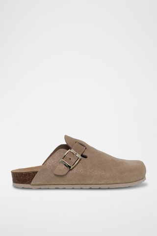 Sabots en nubuck - Argenté