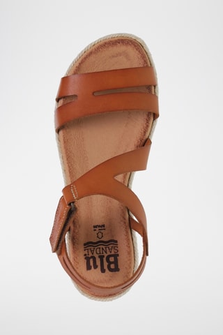 Sandales plateformes en cuir - Marron