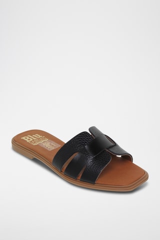 Ciabatte in pelle - Nero