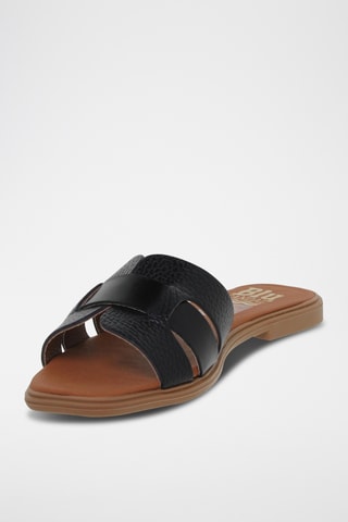 Ciabatte in pelle - Nero