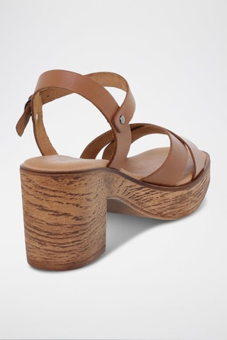 Sandales à talons en cuir  Blusandal - Marron