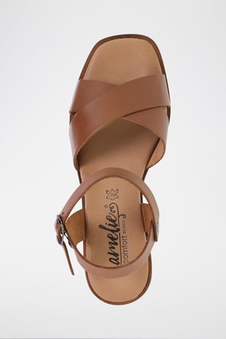 Sandales à talons en cuir  Blusandal - Marron