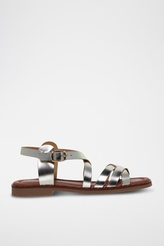 Sandales en cuir - Argenté
