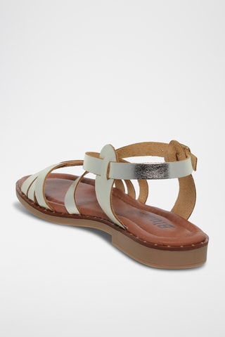 Sandales en cuir - Argenté