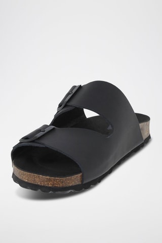 Mules en cuir  Casual - Noir