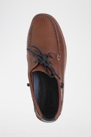Chaussures bateau en cuir - Camel