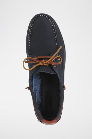 Chaussures bateau en cuir - Bleu marine