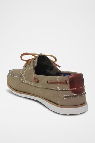 Chaussures bateau en cuir - Taupe