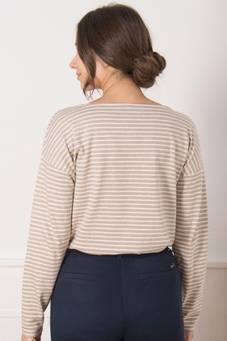 T-shirt - Beige et blanc