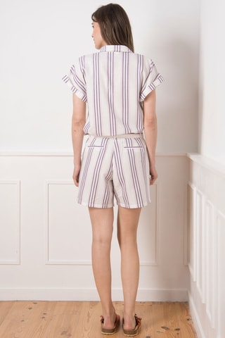 Short - Blanc, orange et violet