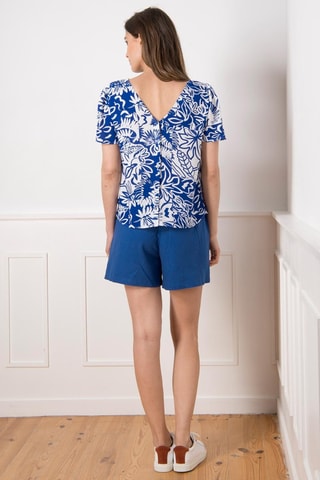 Blouse - Blanc et bleu