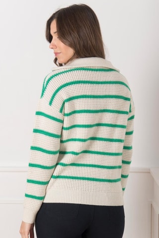 Pull - Blanc et vert