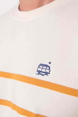 Camiseta - Blanco, azul y amarillo