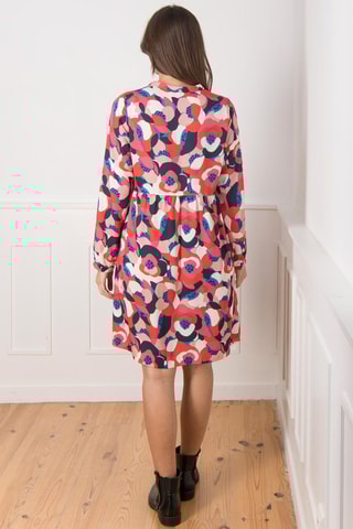 Robe patineuse - Blanc, bleu et rose